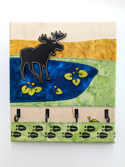 Moose Fabric 4 Hook Key holder